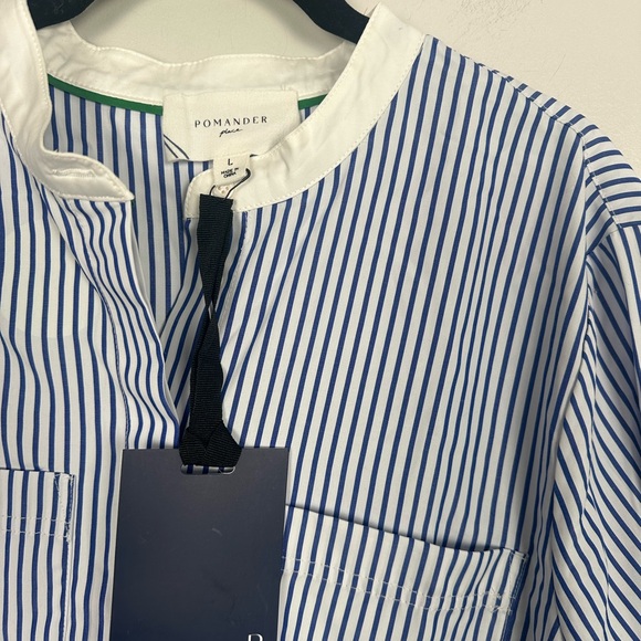POMANDER PLACE Blue Stripe Rohan Shirt Dress - Picture 6 of 10